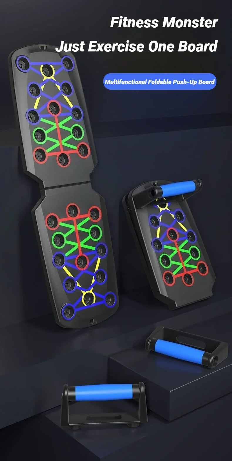 Plateau de Pompes Multifonctionnel Pliable — Entraînement Complet à Domicile