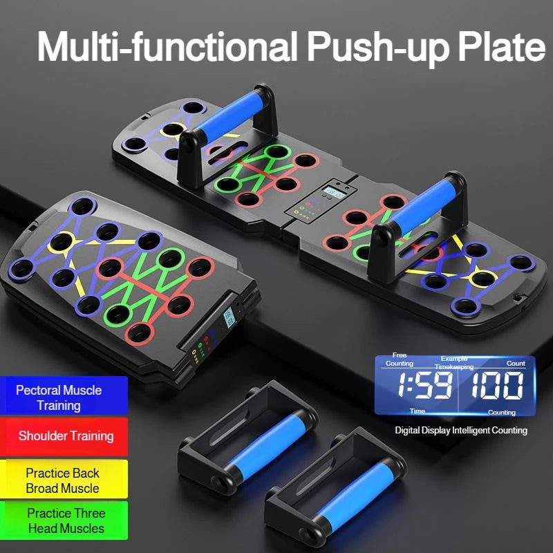Plateau de Pompes Multifonctionnel Pliable — Entraînement Complet à Domicile