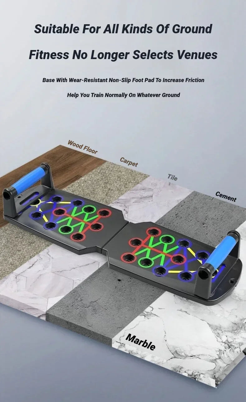 Plateau de Pompes Multifonctionnel Pliable — Entraînement Complet à Domicile