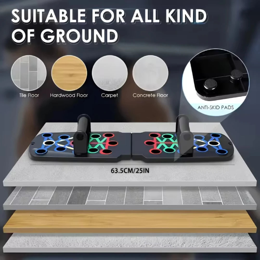 Plateau de Pompes Multifonctionnel Pliable — Entraînement Complet à Domicile
